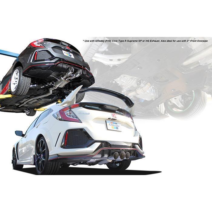 GReddy 3" Forward Midpipe for Supreme SP & HG Exhaust 2017+ Honda Civic Type-R FK8