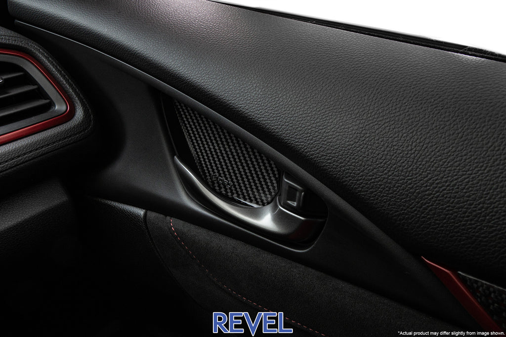 REVEL GT Dry Carbon Inner Door Handle Trim Set 2016+ Honda Civic (Exc Coupe)