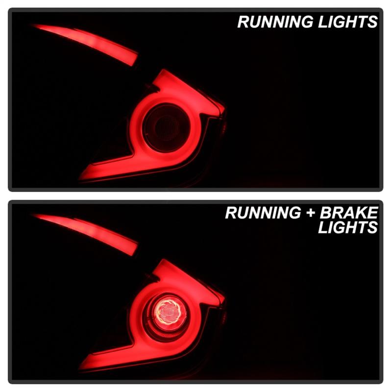 Spyder Light Bar LED Tail Lights 2016+ Honda Civic Sedan - Black
